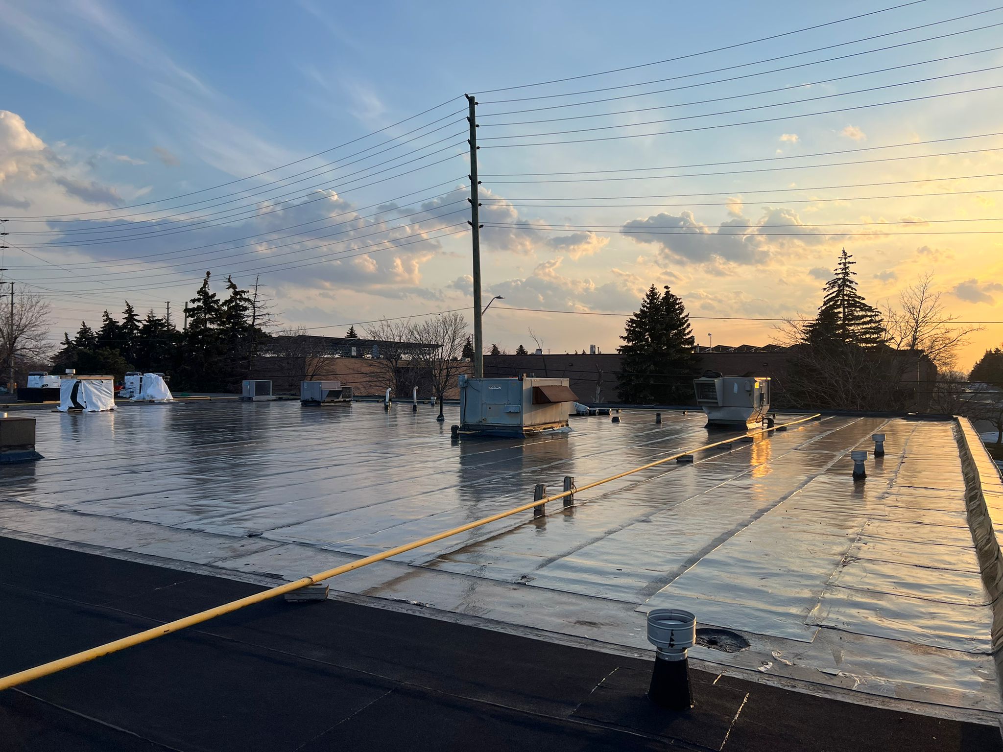 Professional roofing service shown in image