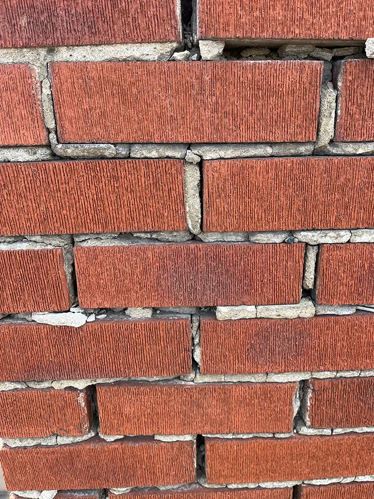 A chimney needing repair